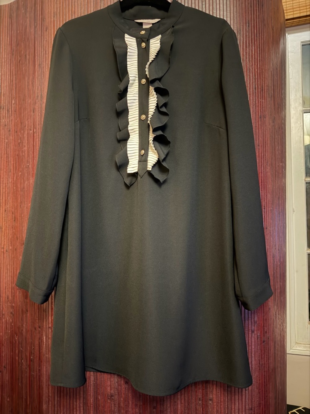 H&M Black Top with Ivory Trim Detail